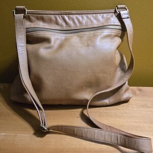 MARGOT New York Lorna Hobo Bag Tote Crossbody Leather Tan Camel Purse